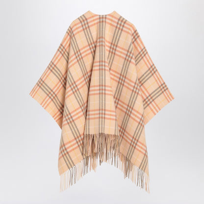 Check Pattern Wool And Cashmere Cape