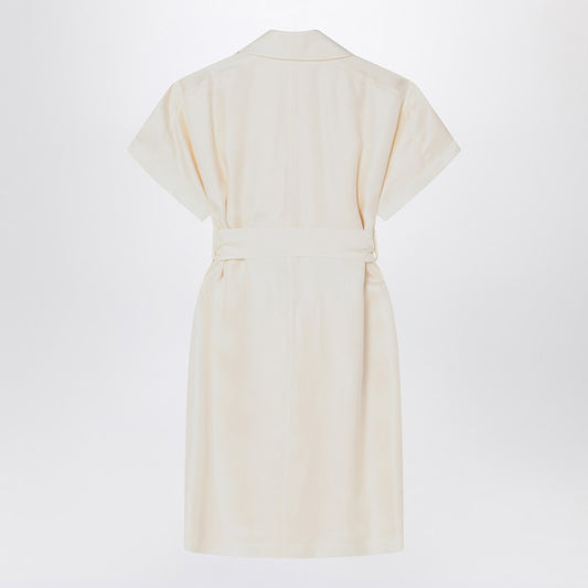 Ivory trench dress in viscose