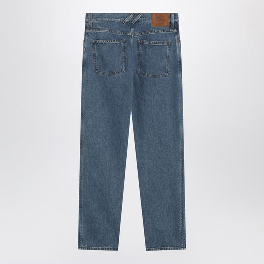 Medium-blue regular-fit jeans