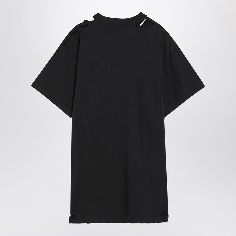 Shop Optical Black Oversized T-shirt ❘ Netdressed