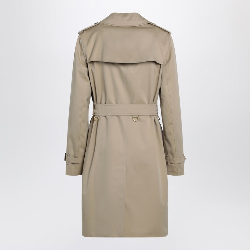 Beige double-breasted Kensington cotton trench coat