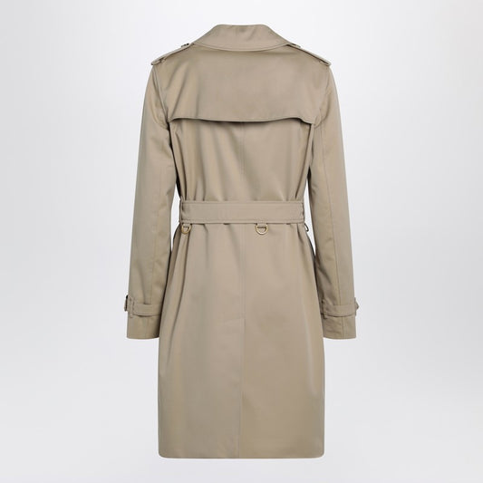 Beige double-breasted Kensington cotton trench coat
