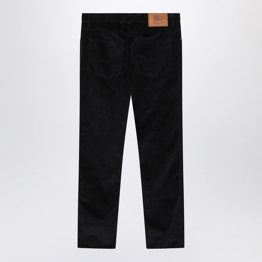 Dark blue cotton corduroy trousers