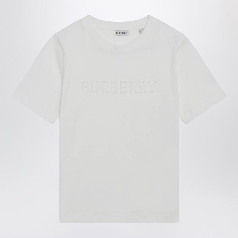 White T-shirt with embroidered logo