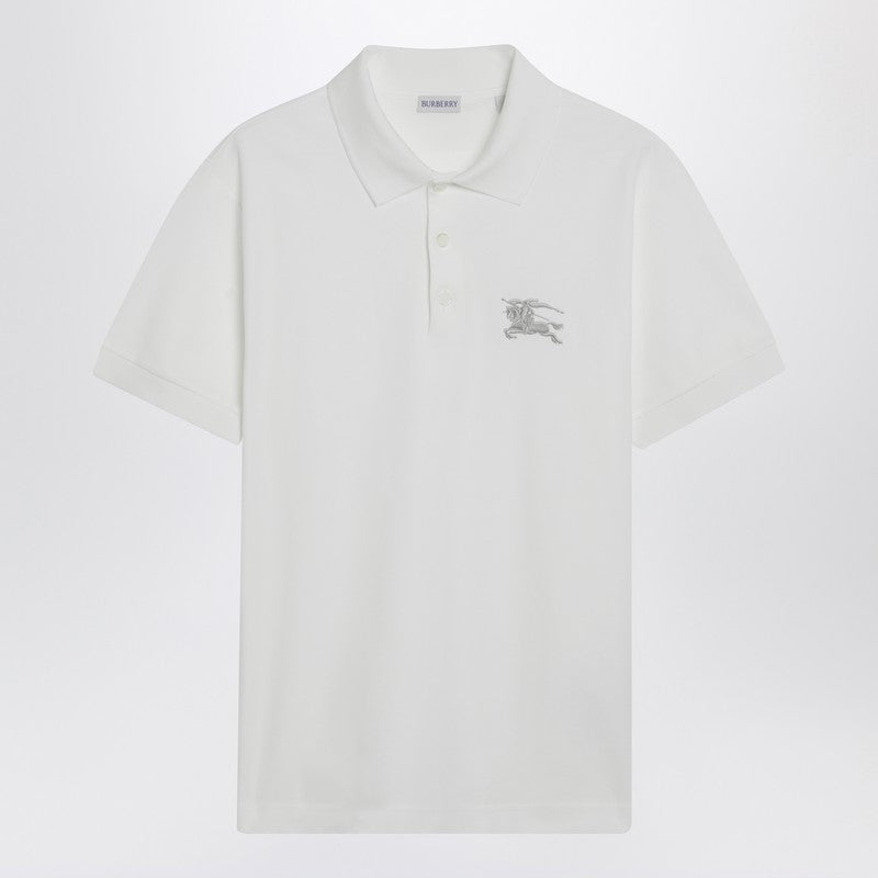 White cotton polo shirt