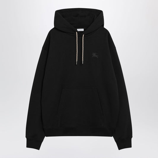 Black sweatshirt with Check-pattern inserts