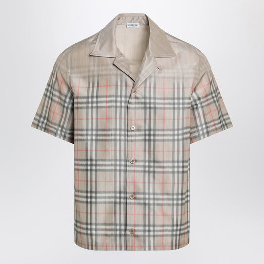 Beige shirt with shaded Check pattern