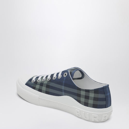 Blue Check cotton sneakers