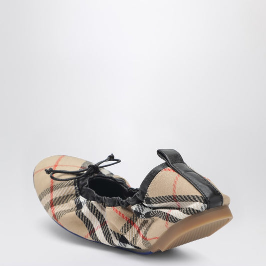 Fawn Check ballet flats beige