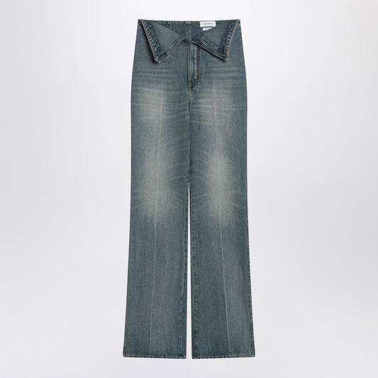 Flared Jeans With Turn-ups At The Waist