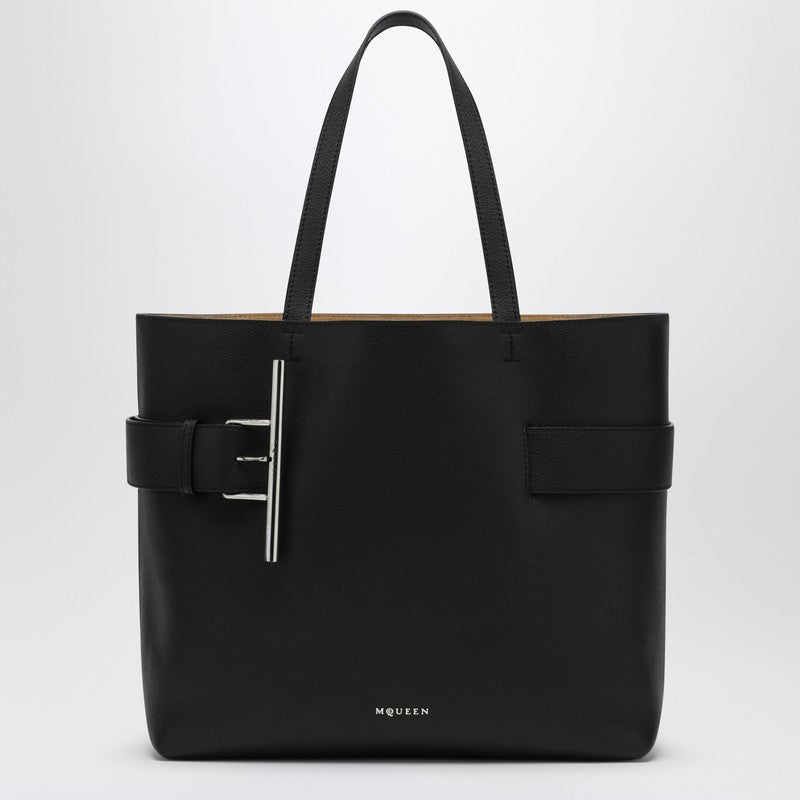 McQueen Black T-bar Sling Bag
