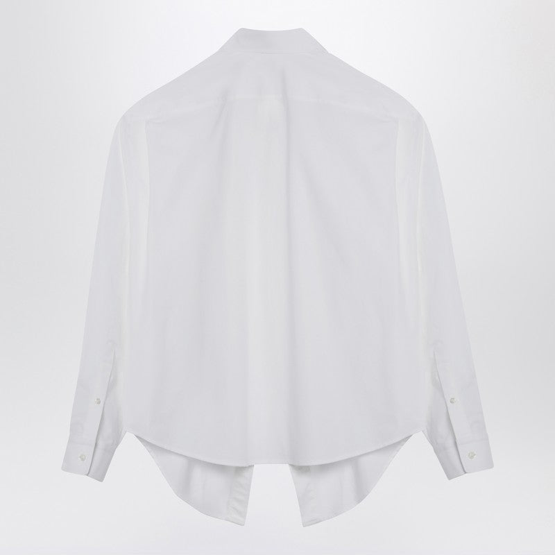 Asymmetrical White Cotton Shirt