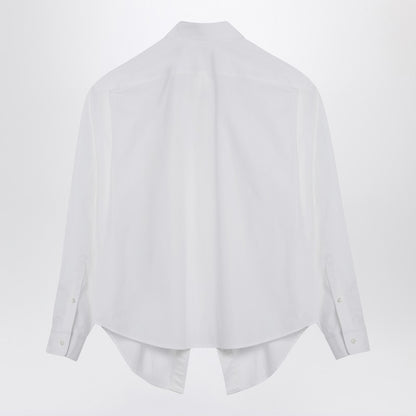 Asymmetrical White Cotton Shirt