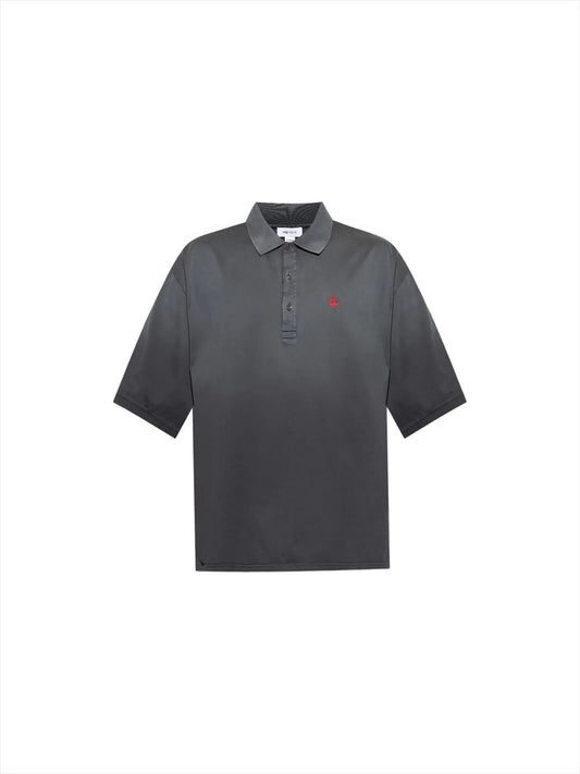 FADED EMBROIDERED LOGO POLO SHIRT