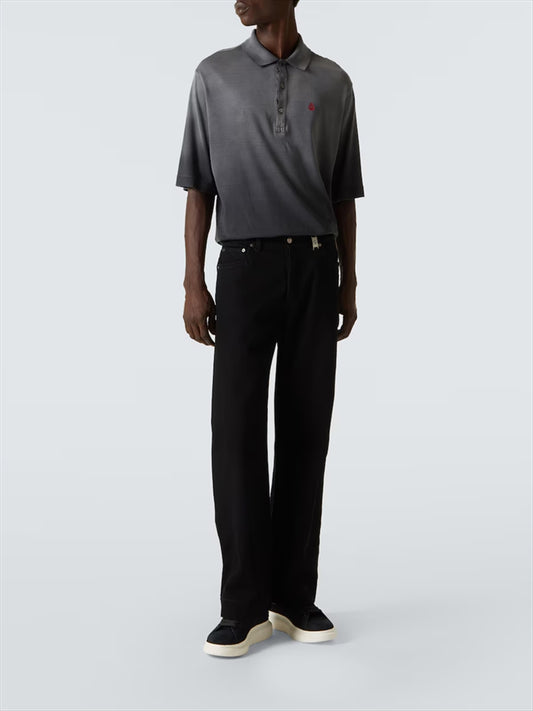 FADED EMBROIDERED LOGO POLO SHIRT