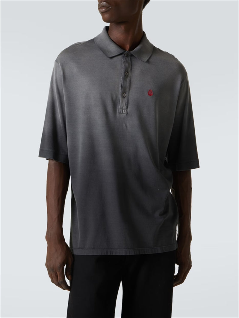 FADED EMBROIDERED LOGO POLO SHIRT