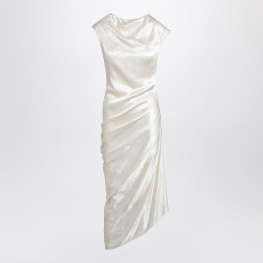 Ivory Asymmetrical Draped Dress