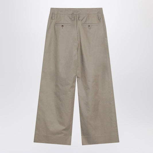 Beige cotton gabardine chino pants