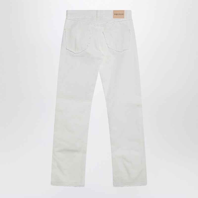 White denim trousers