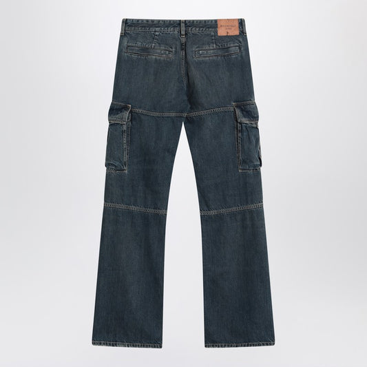 Blue Cargo Regular jeans with a faded effect