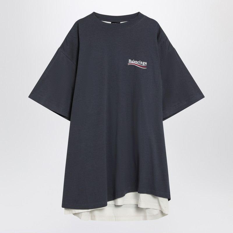 Double T-shirt Political Campaign navy/white