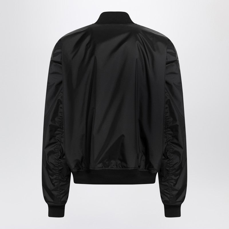 Black nylon Uniform Merch Large Fit bomber