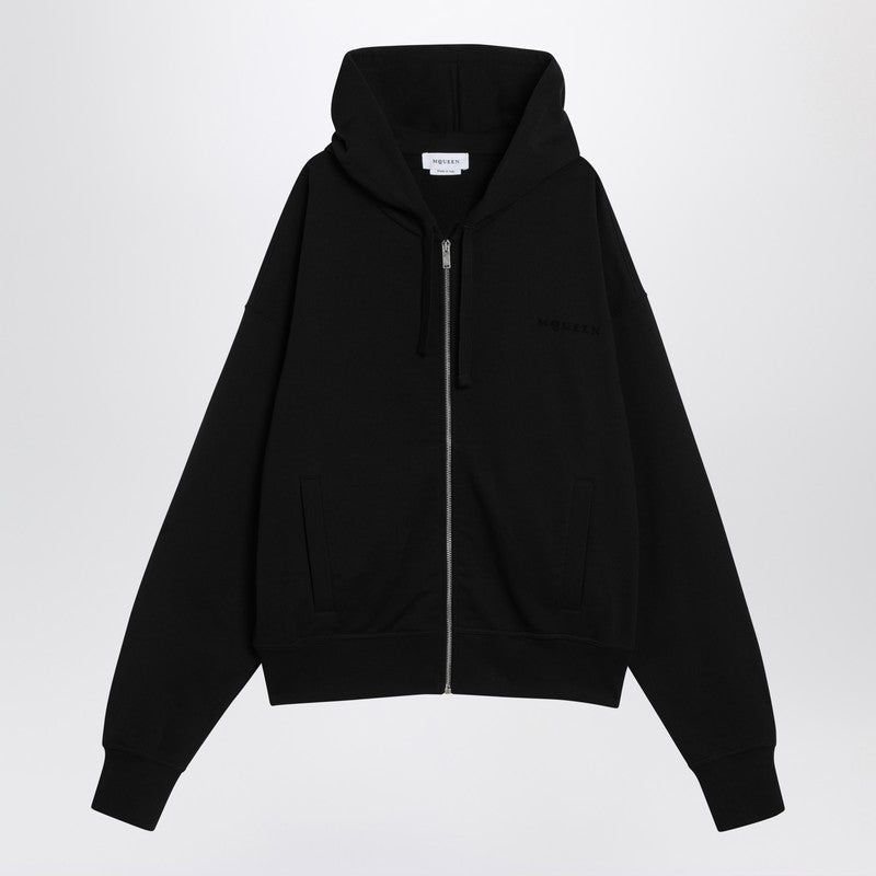 Black cotton hoodie