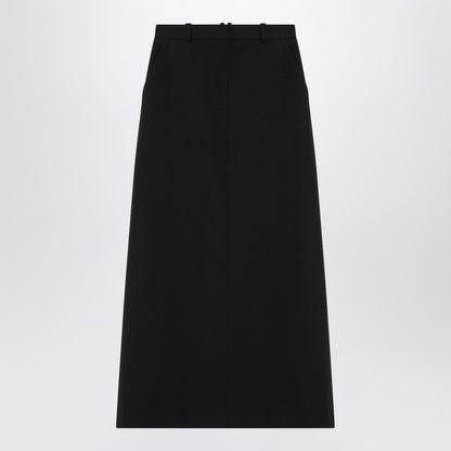 Black Wool Roux Skirt