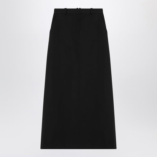 Black Wool Roux Skirt