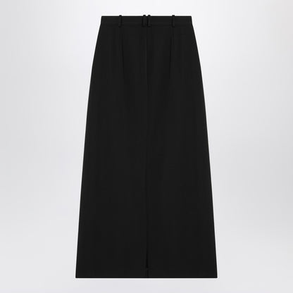Black Wool Roux Skirt