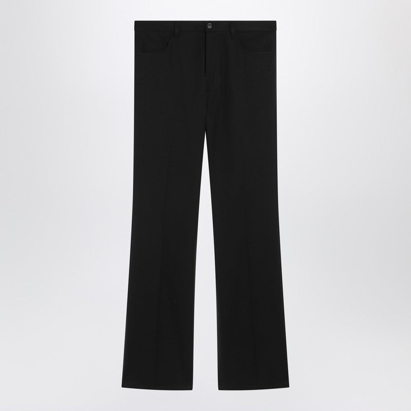 Black regular fit tailored trousers