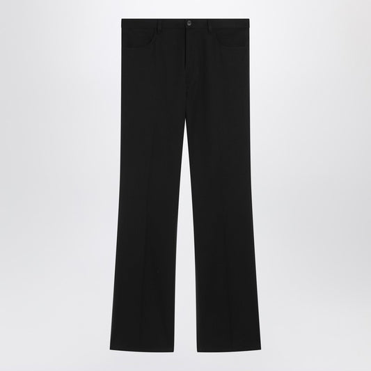 Black regular fit tailored trousers