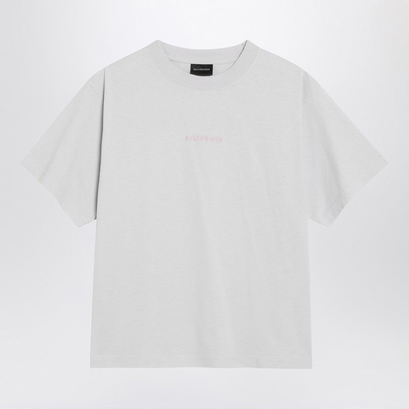 White Balenciaga Back Medium Fit T-shirt