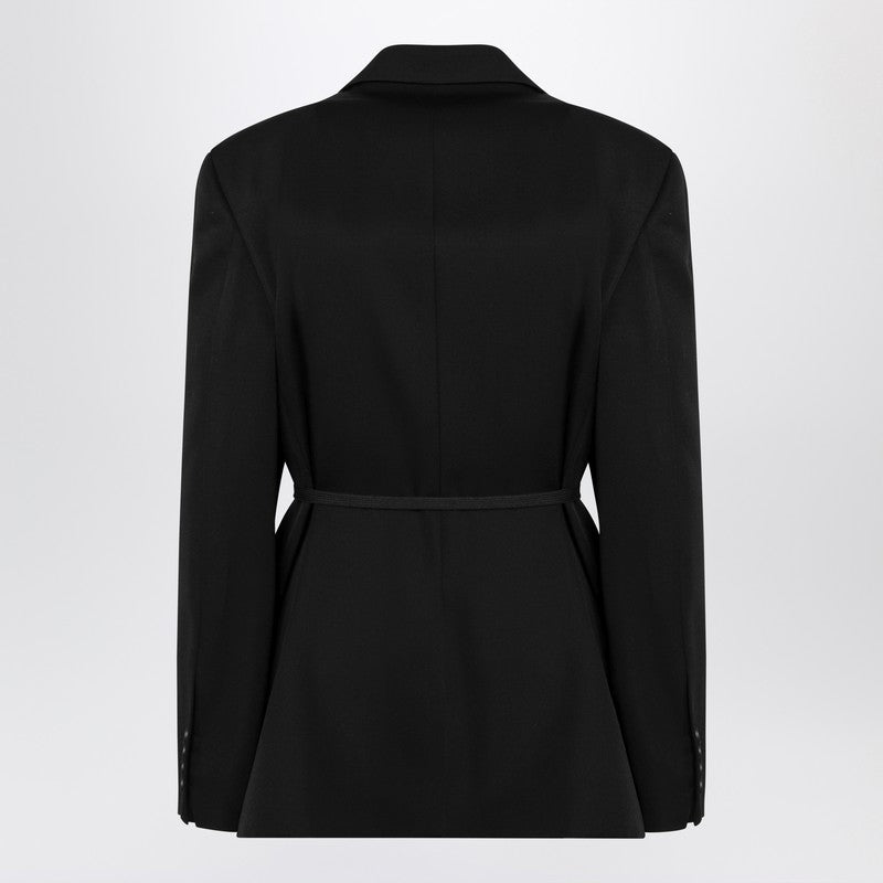 Black jacket with side tie