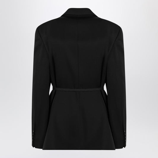 Black jacket with side tie