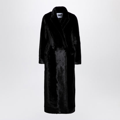 Black Long Faux Fur Coat