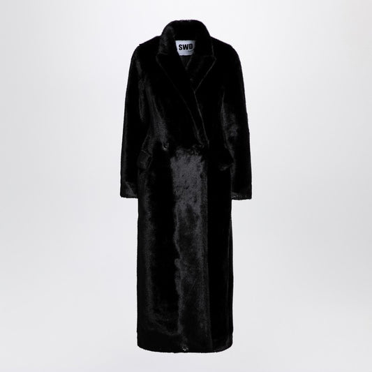 Black Long Faux Fur Coat