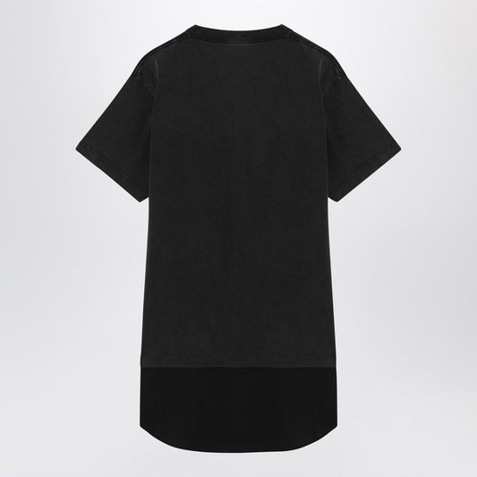 Black washed Loop Sports Icon mini dress