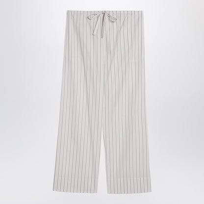Hypnosta Trousers In White With Stripes