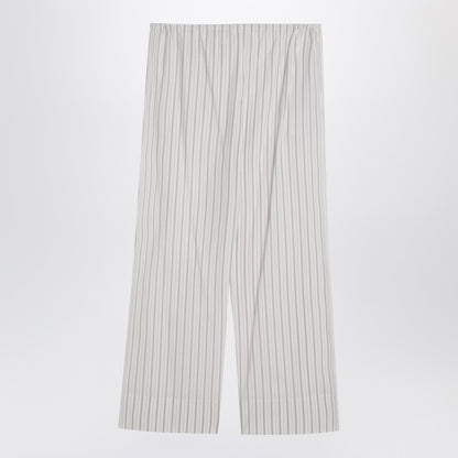 Hypnosta Trousers In White With Stripes