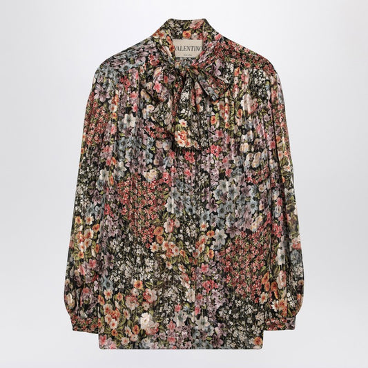 Silk blouse with floral print