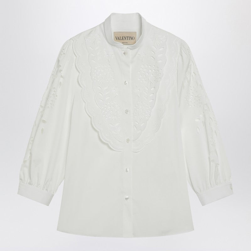 White shirt with Sangallo embroidery