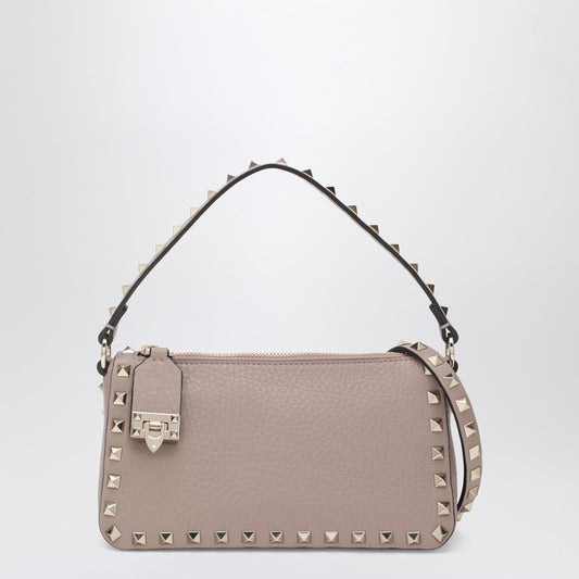 Small blush pink Rockstud shoulder bag