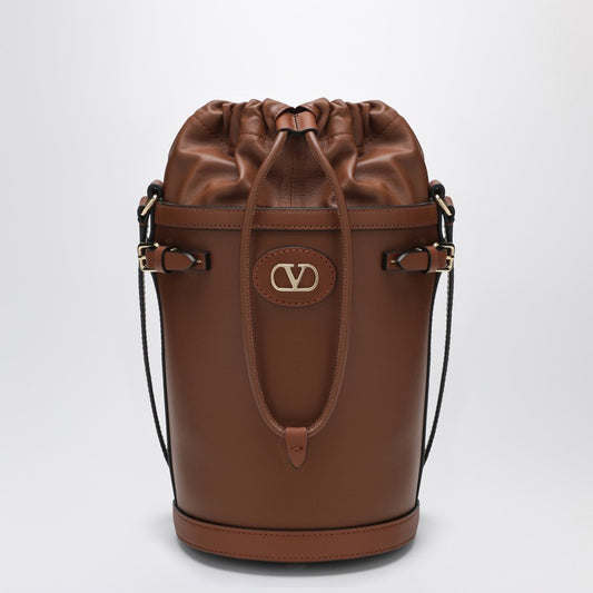 VLogo Signature Bucket Bag in Tobacco