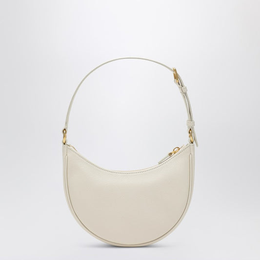 Ivory leather Vlogo Signature mini hobo bag