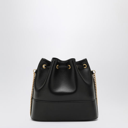 Vlogo black leather bucket bag