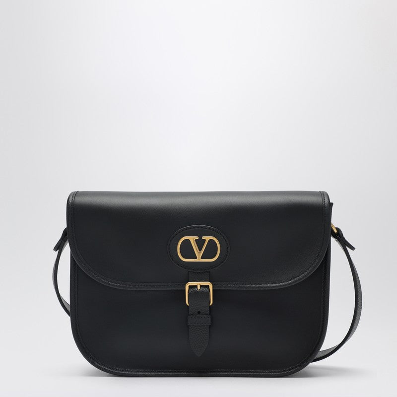 Antibes black leather crossbody bag