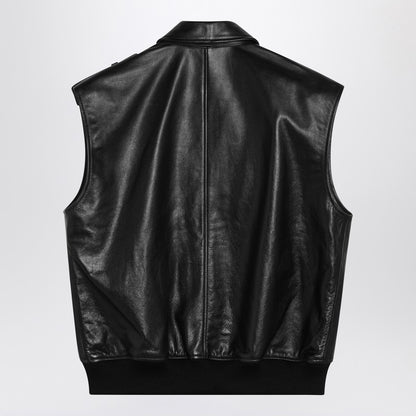 Sonnie Black Leather Gilet