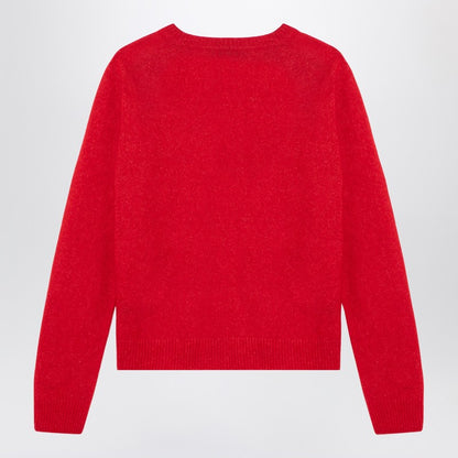 Red Sweater In Cashmere And Silk Blend