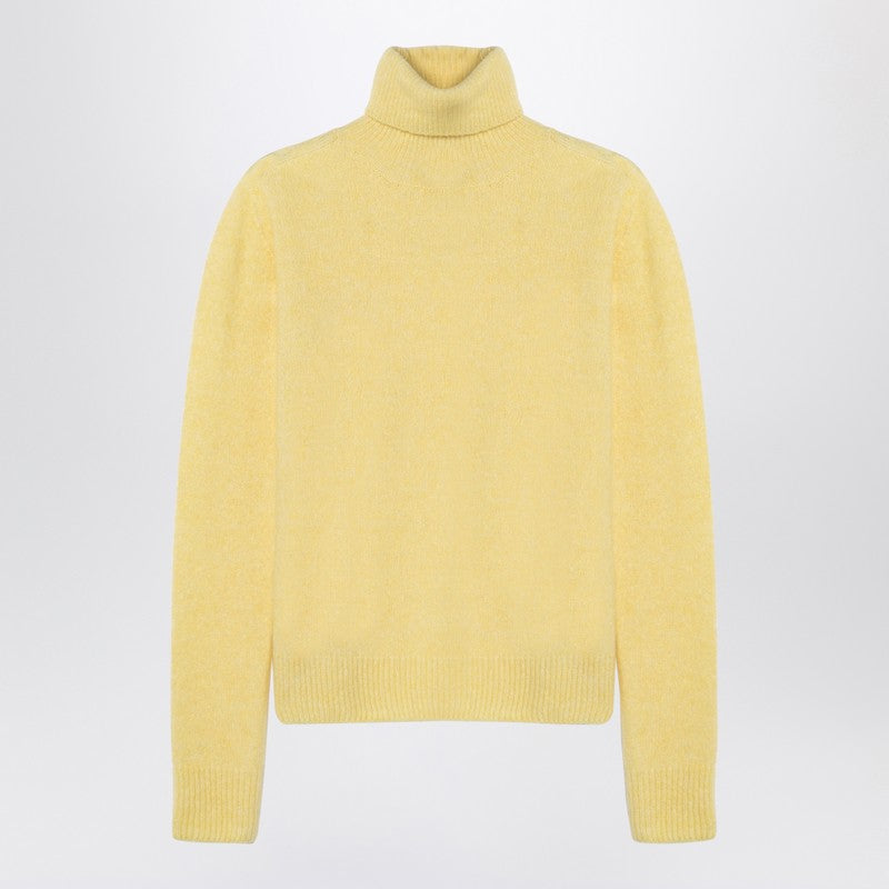 Yellow Cashmere-blend Turtleneck Sweater
